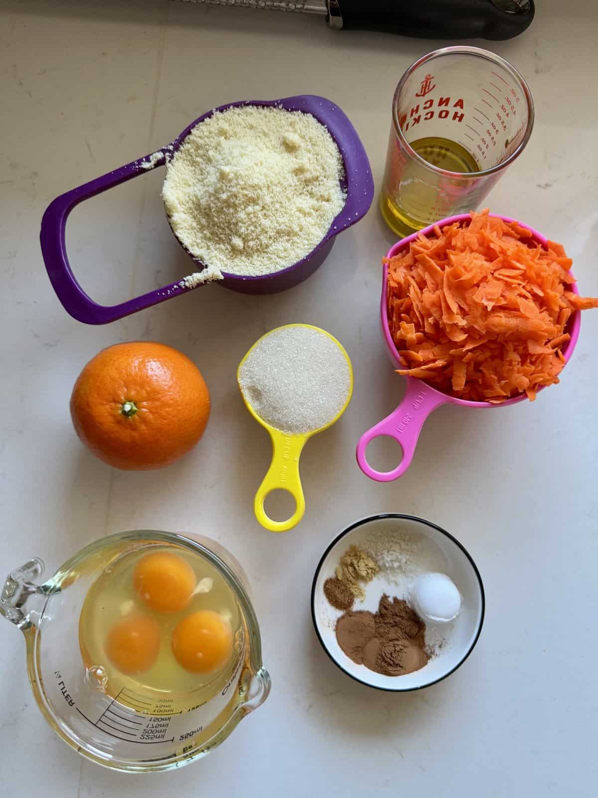 healthy orange carrot cake