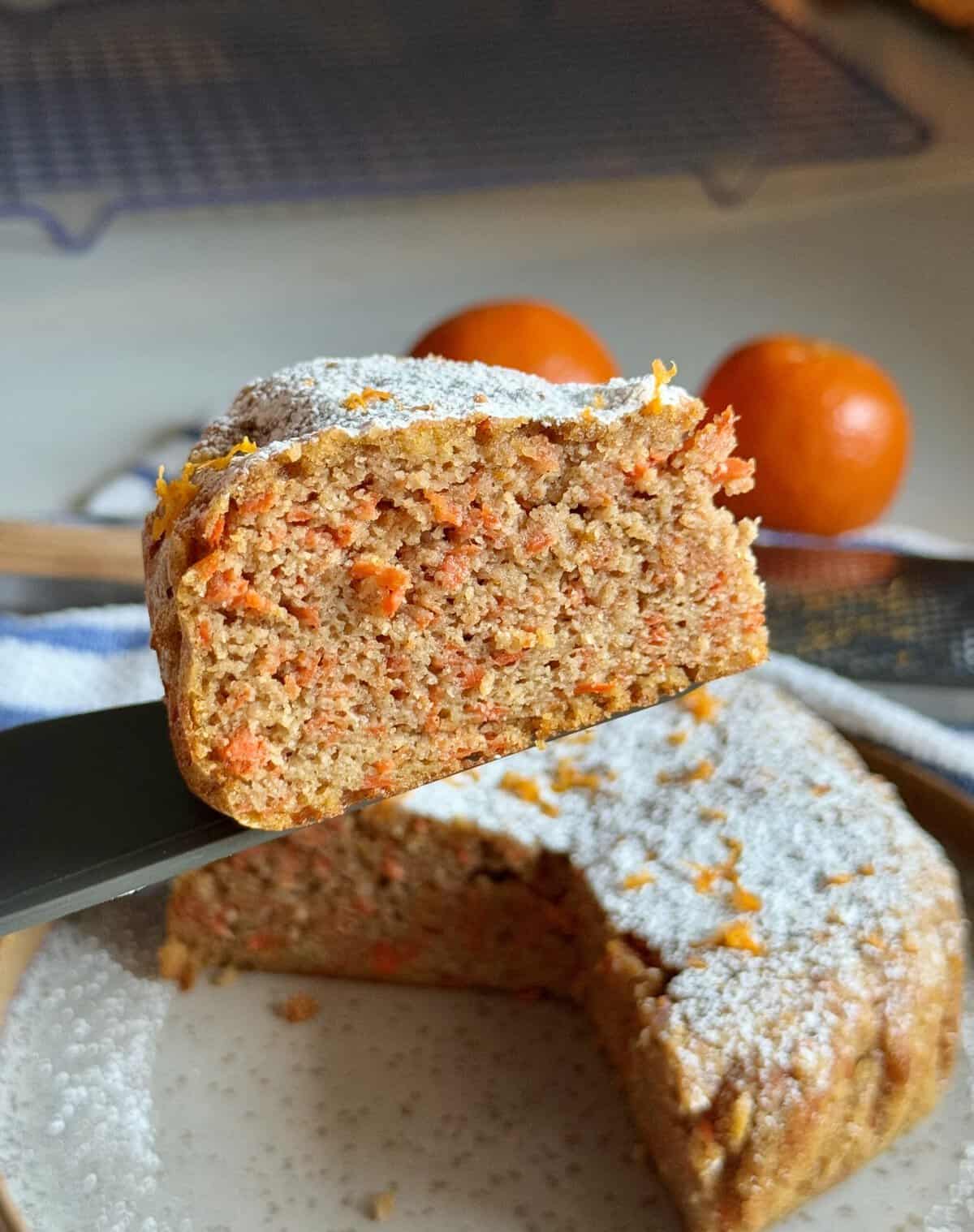 healthy orange carrot cake