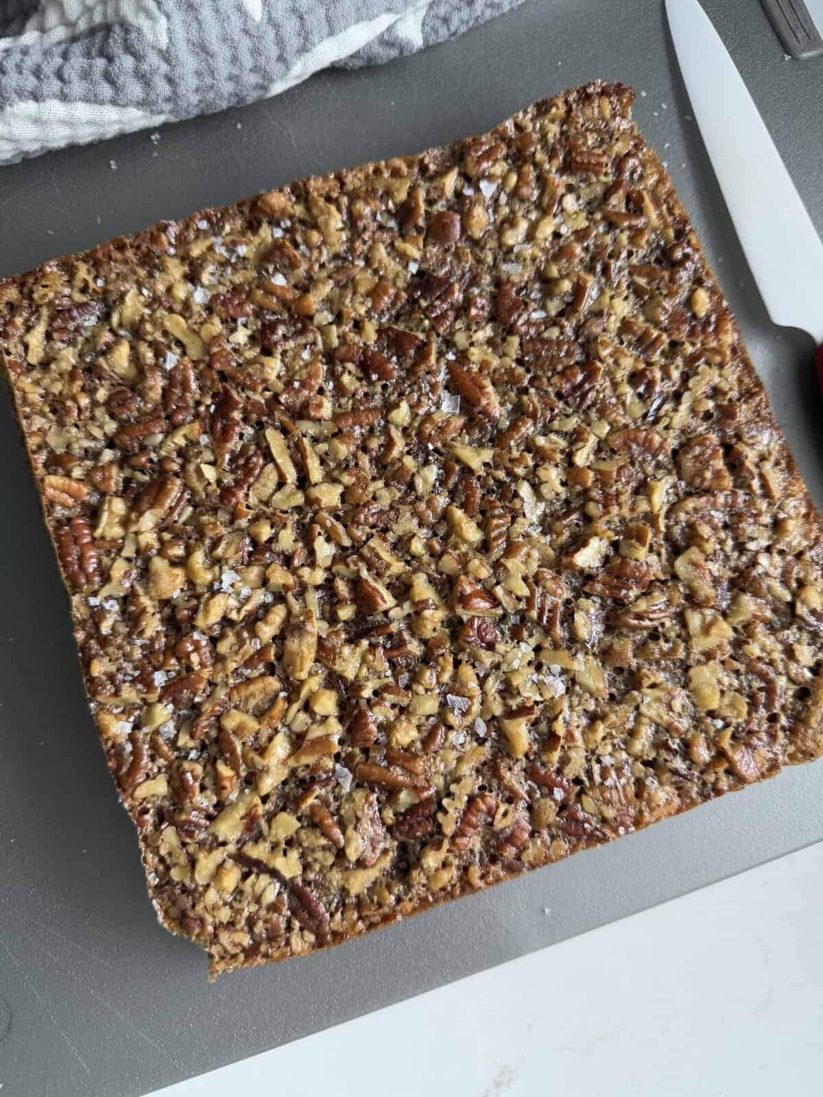 healthy pecan pie bars