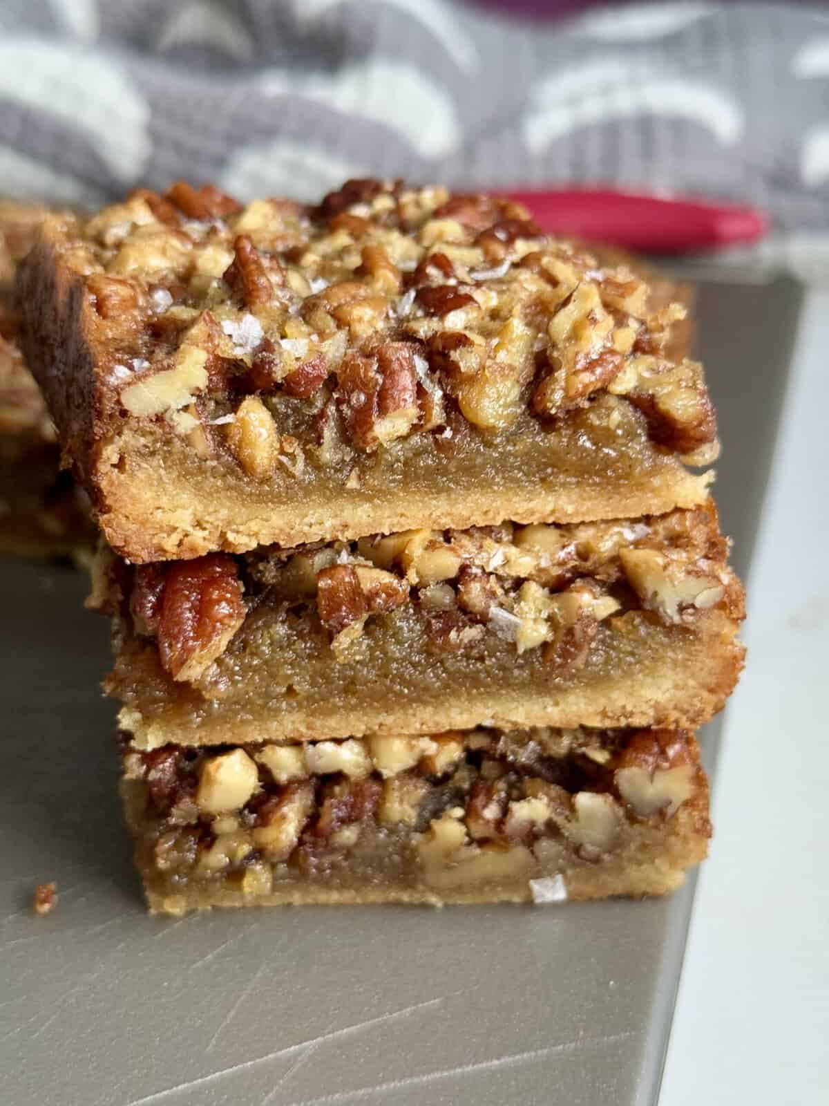 healthy pecan pie bars