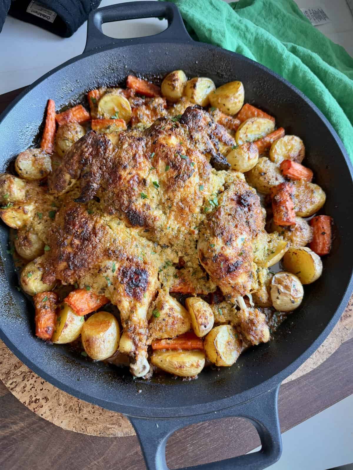 greek style spatchcock chicken