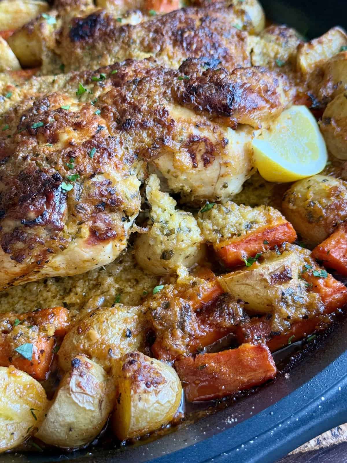 greek style spatchcock chicken