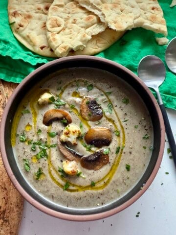 creamy mushroom cauliflower soup