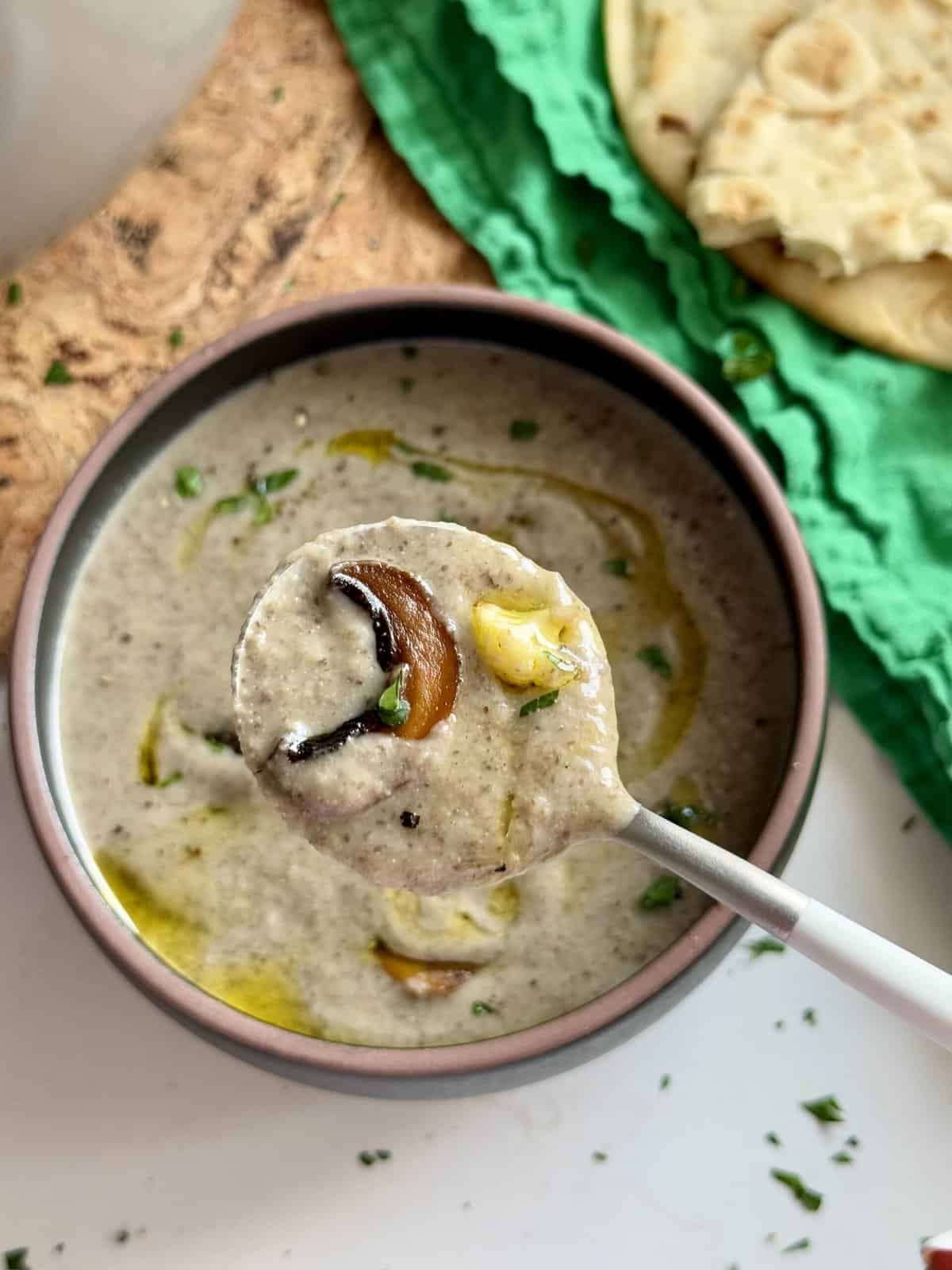 creamy mushroom cauliflower soup