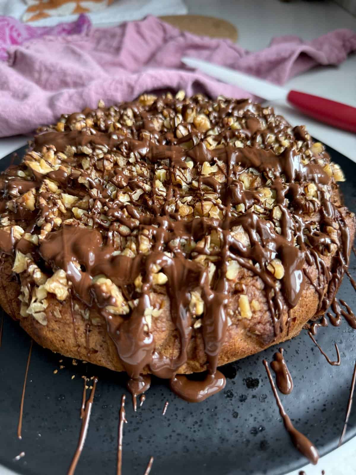 healthy date and walnut cake