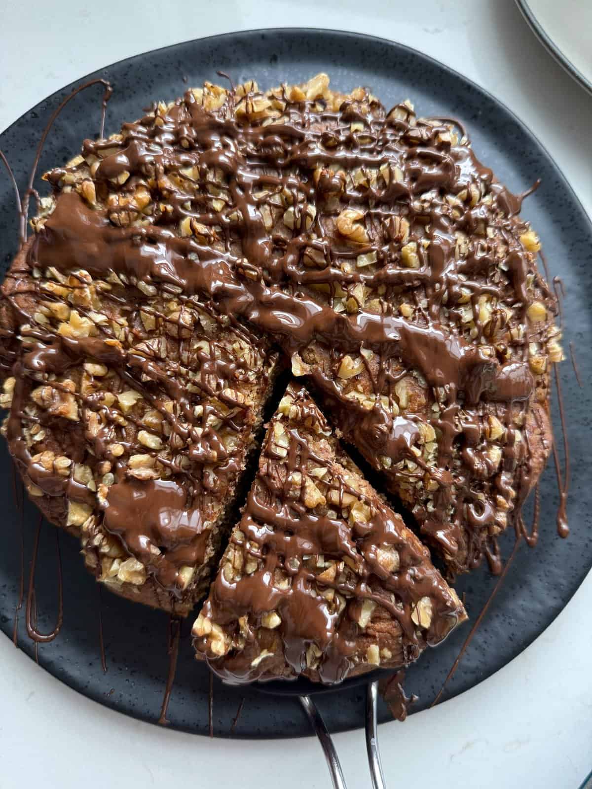 healthy date and walnut cake