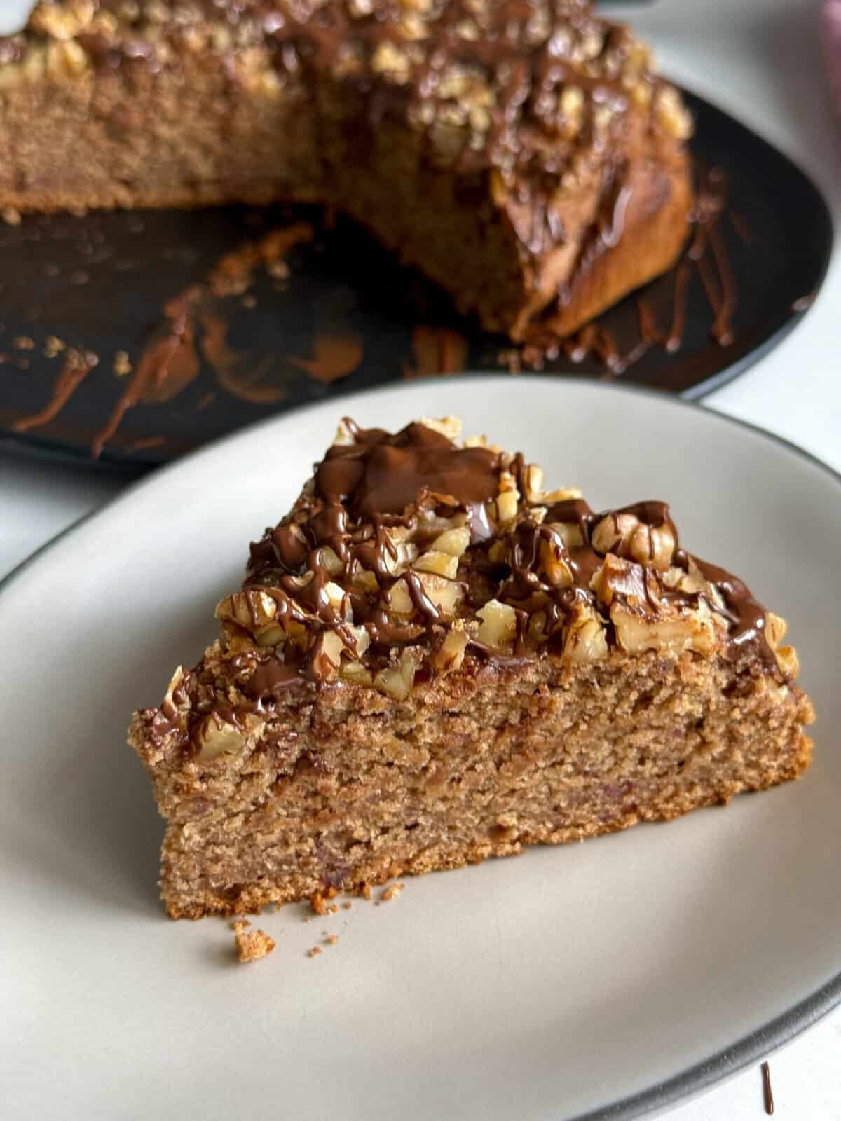 healthy date and walnut cake