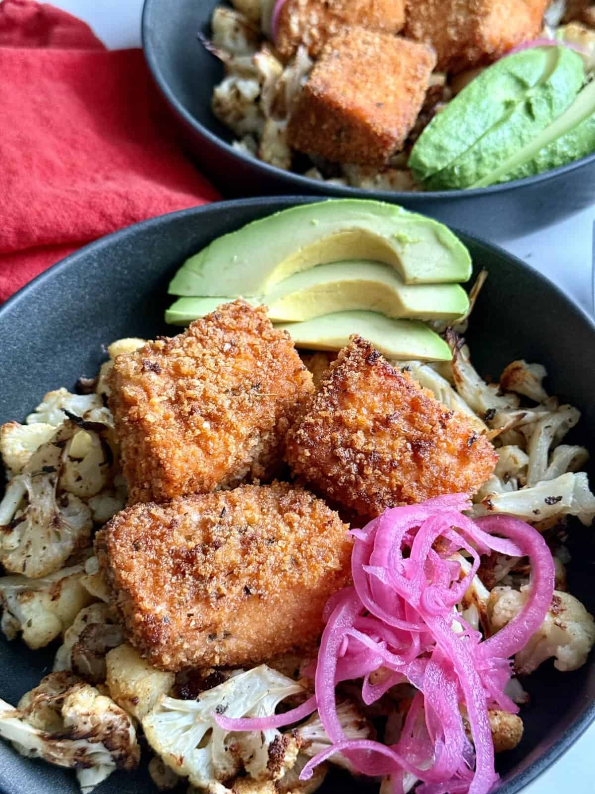 crunchy panko salmon bites (air fryer)