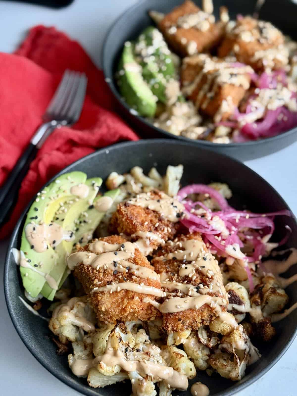 crunchy panko salmon bites (air fryer)