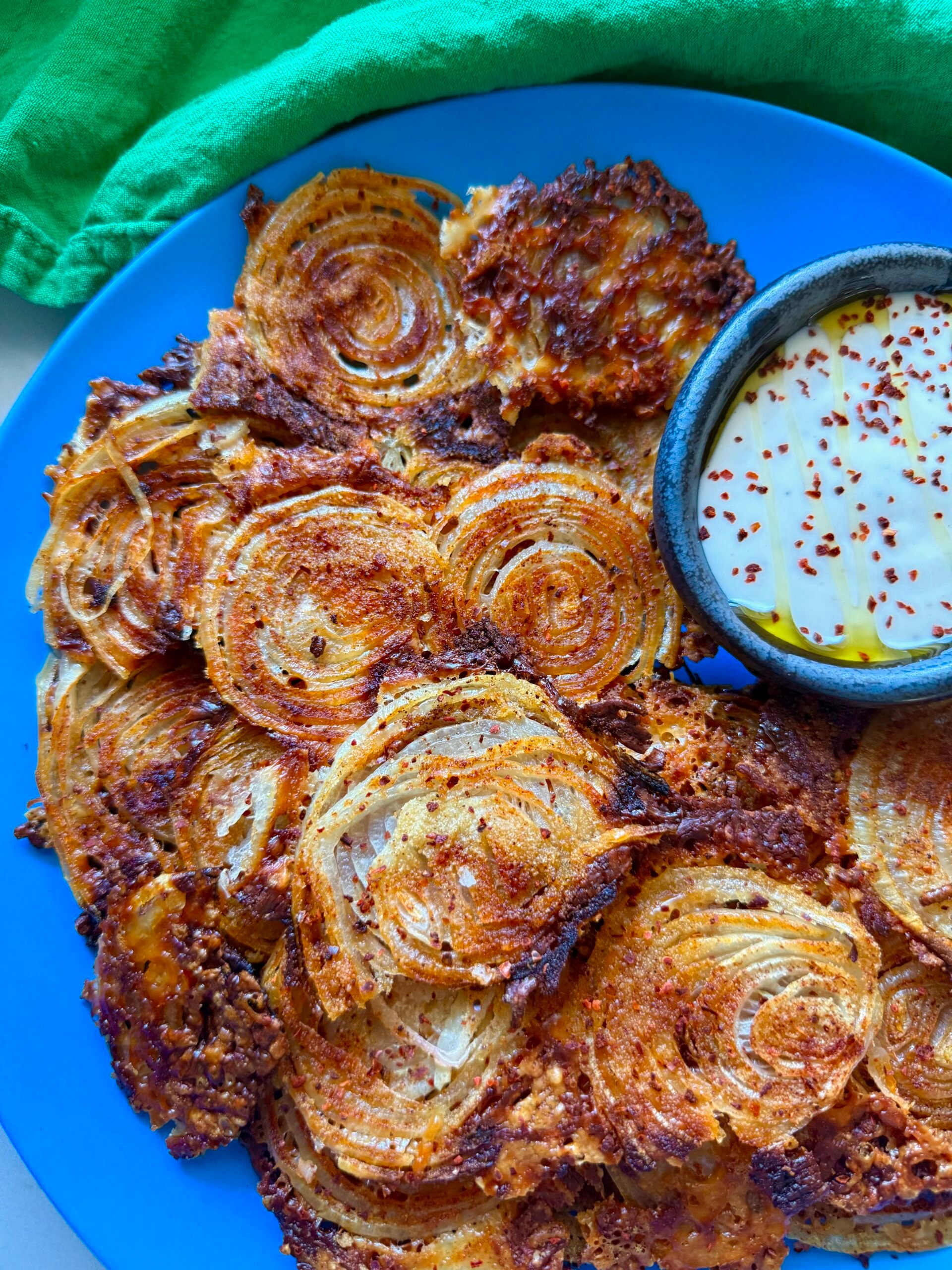 2 ingredient onion ring chips (low carb)