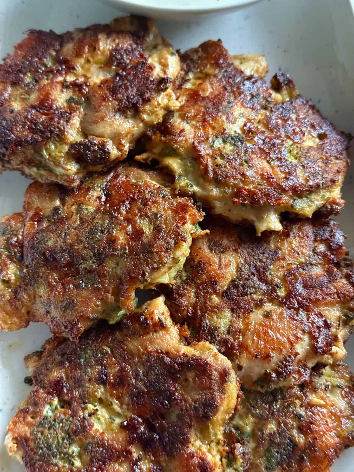 4 ingredient broccoli chicken fritters (low carb)