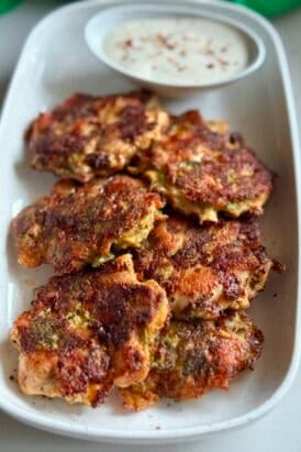 4 ingredient broccoli chicken fritters (low carb)