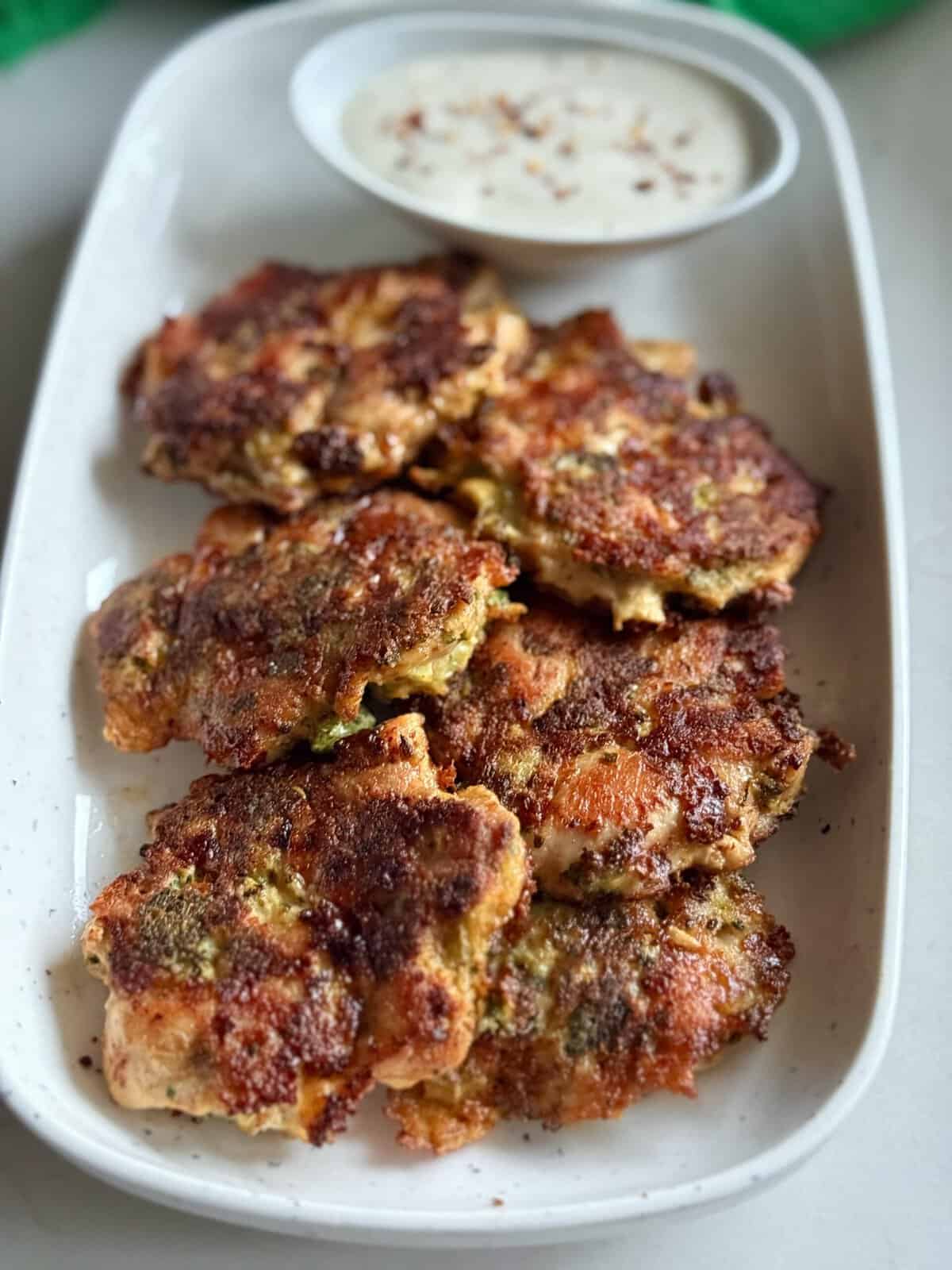 4 ingredient broccoli chicken fritters (low carb)