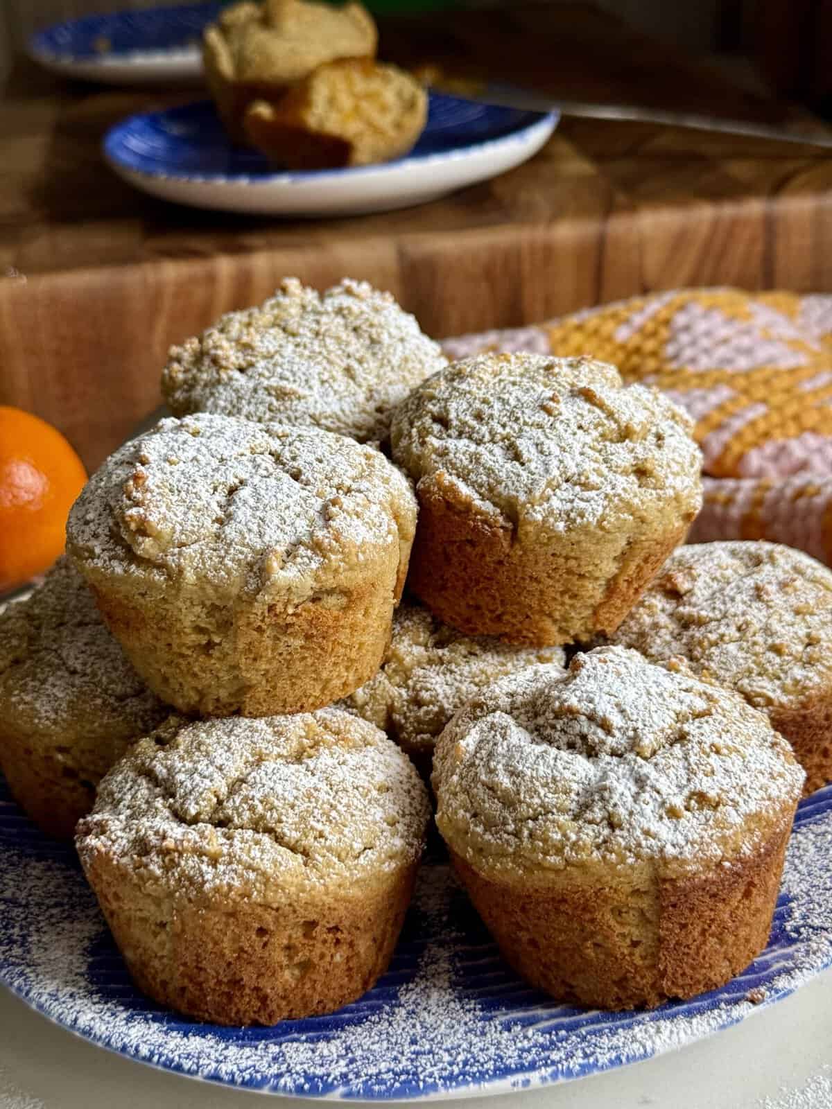 healthier orange almond flour muffins