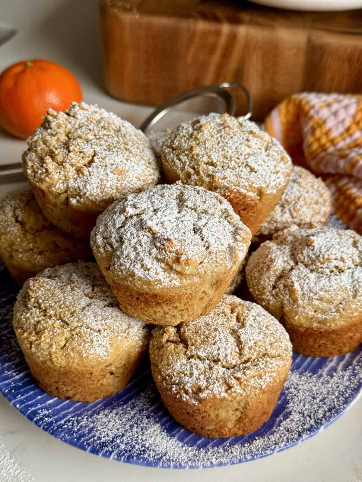 healthier orange almond flour muffins