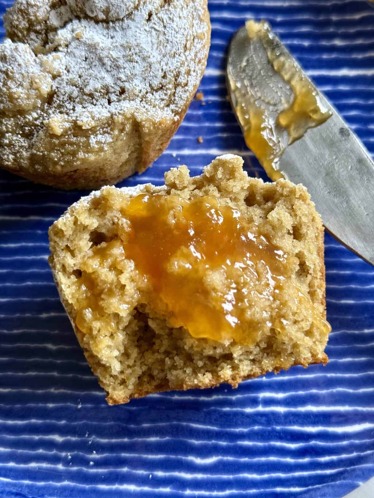 healthier orange almond flour muffins