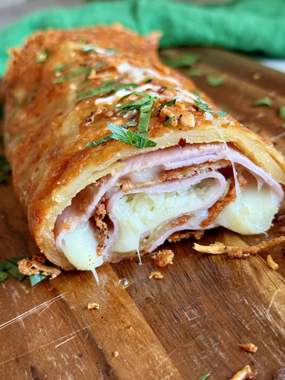 easy ham cheese scalloped potato roll (gluten free)