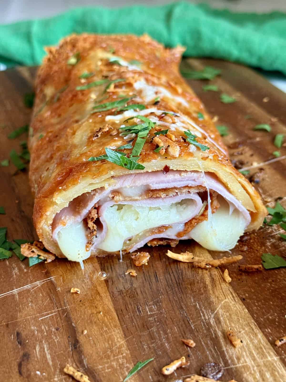 easy ham cheese scalloped potato roll (gluten free)