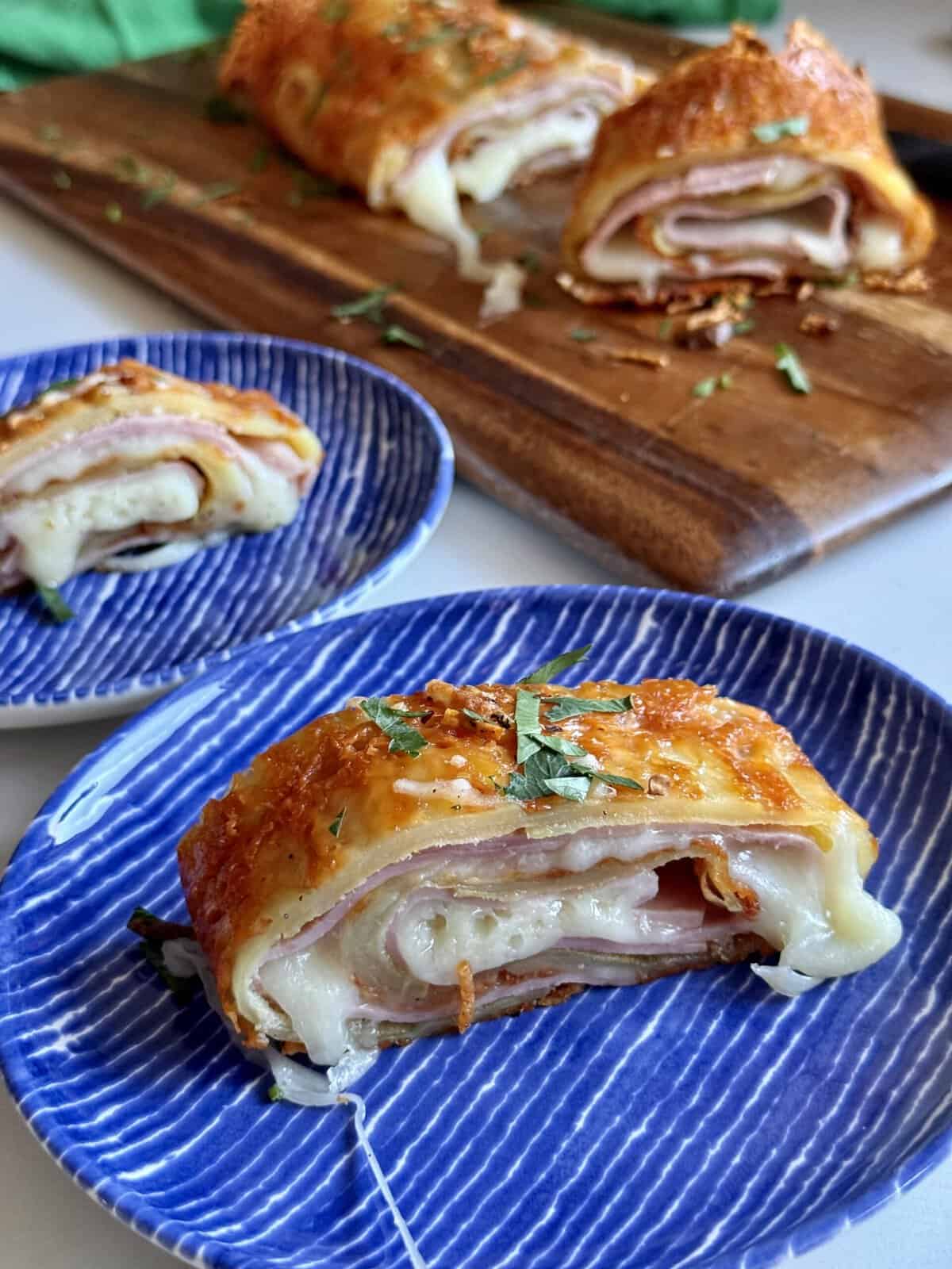 easy ham cheese scalloped potato roll (gluten free)