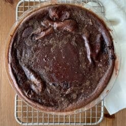 Greek chocolate milk pie (galatopia)