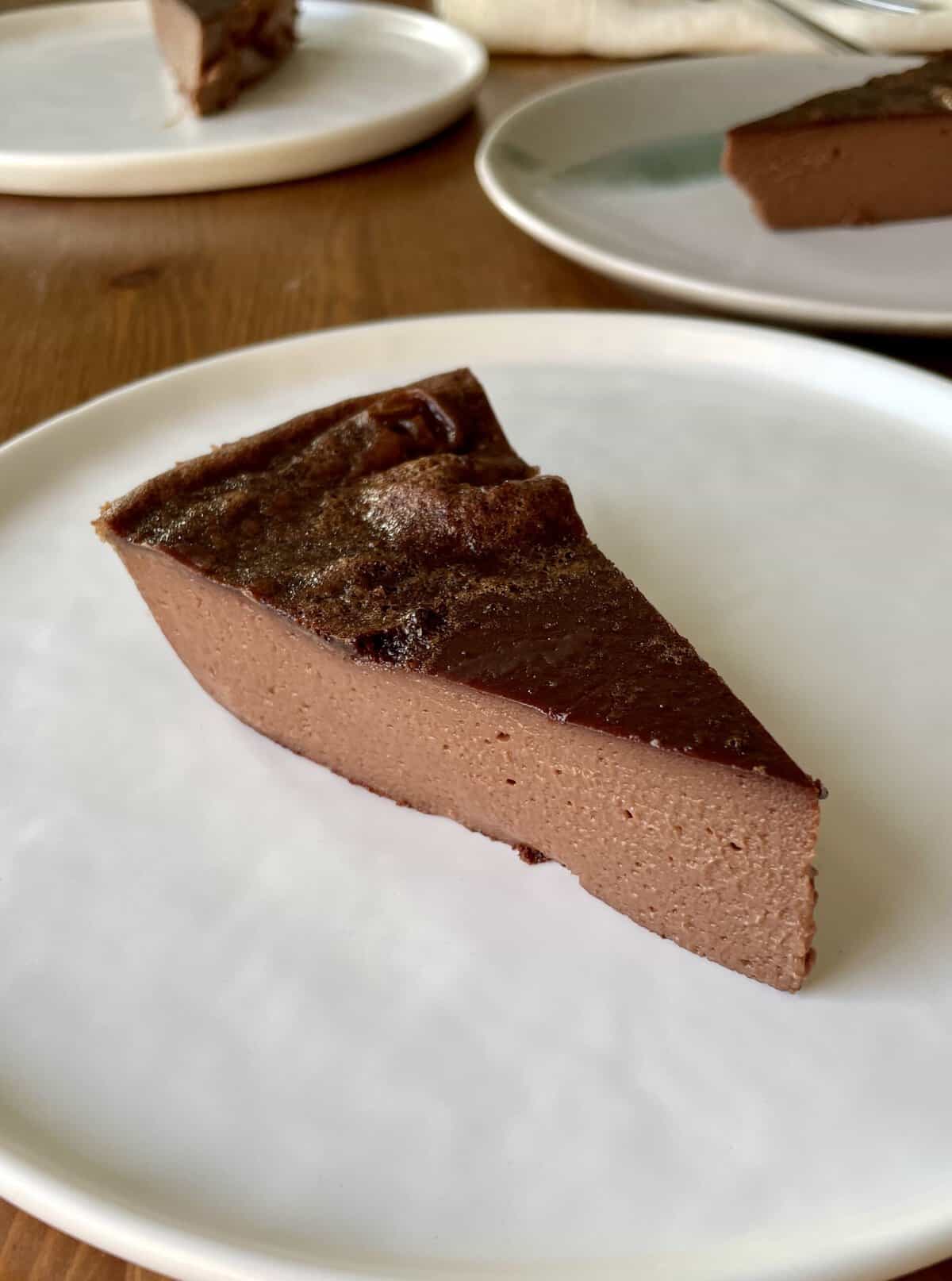 Greek chocolate milk pie (galatopia)