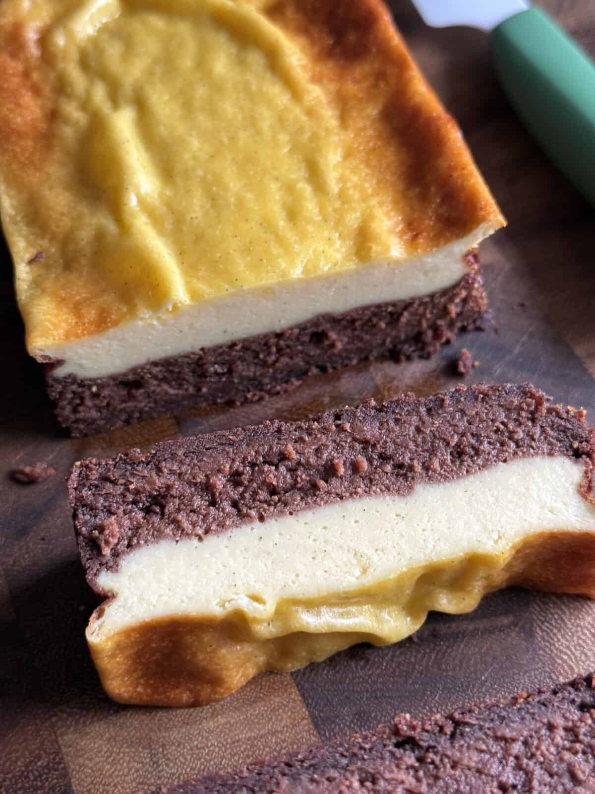 healthier brownie bottom cheesecake