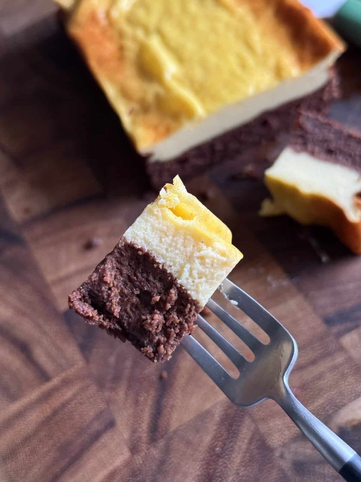 healthier brownie bottom cheesecake