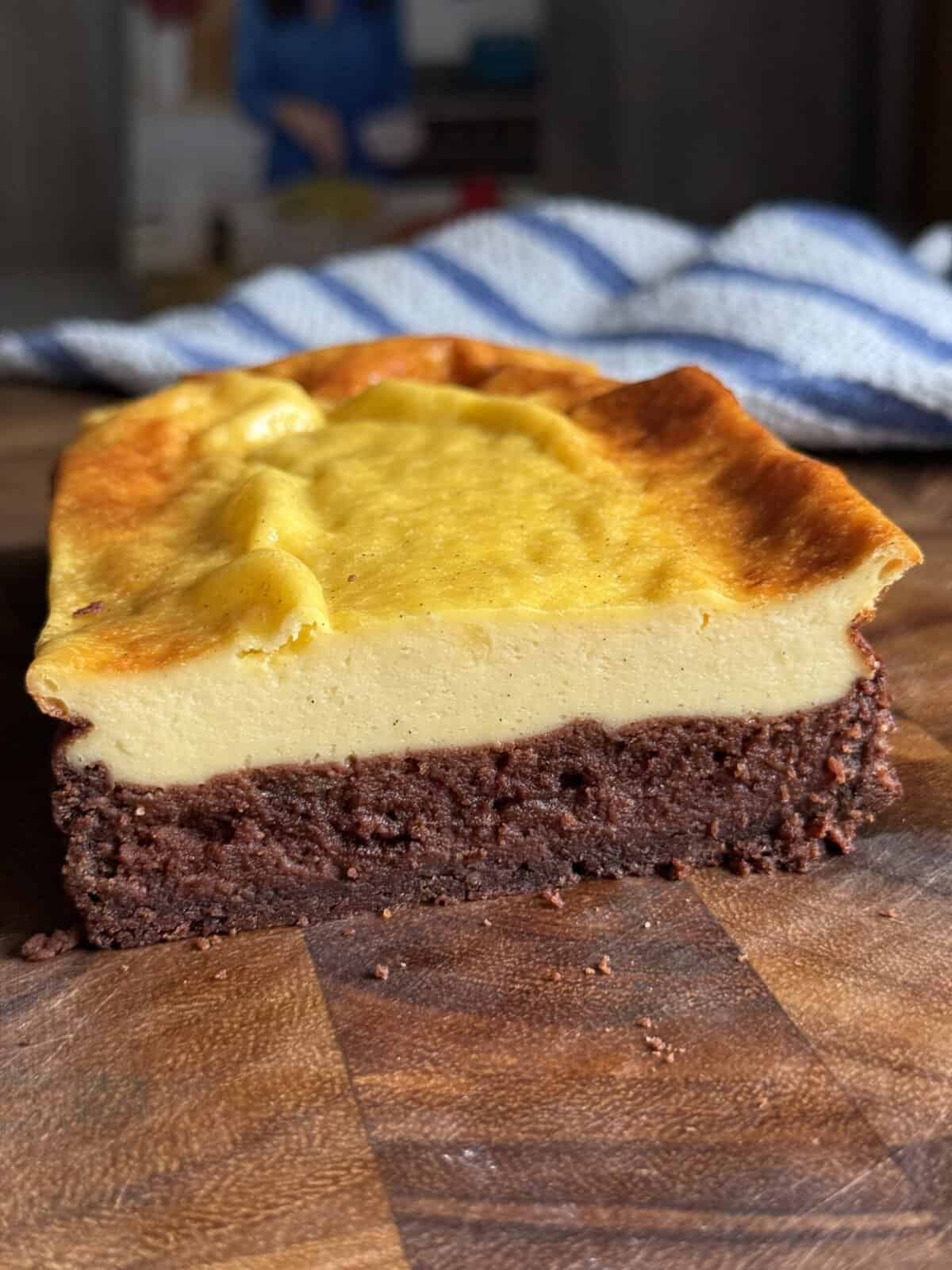 healthier brownie bottom cheesecake