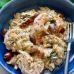 one pan shrimp orzo bake