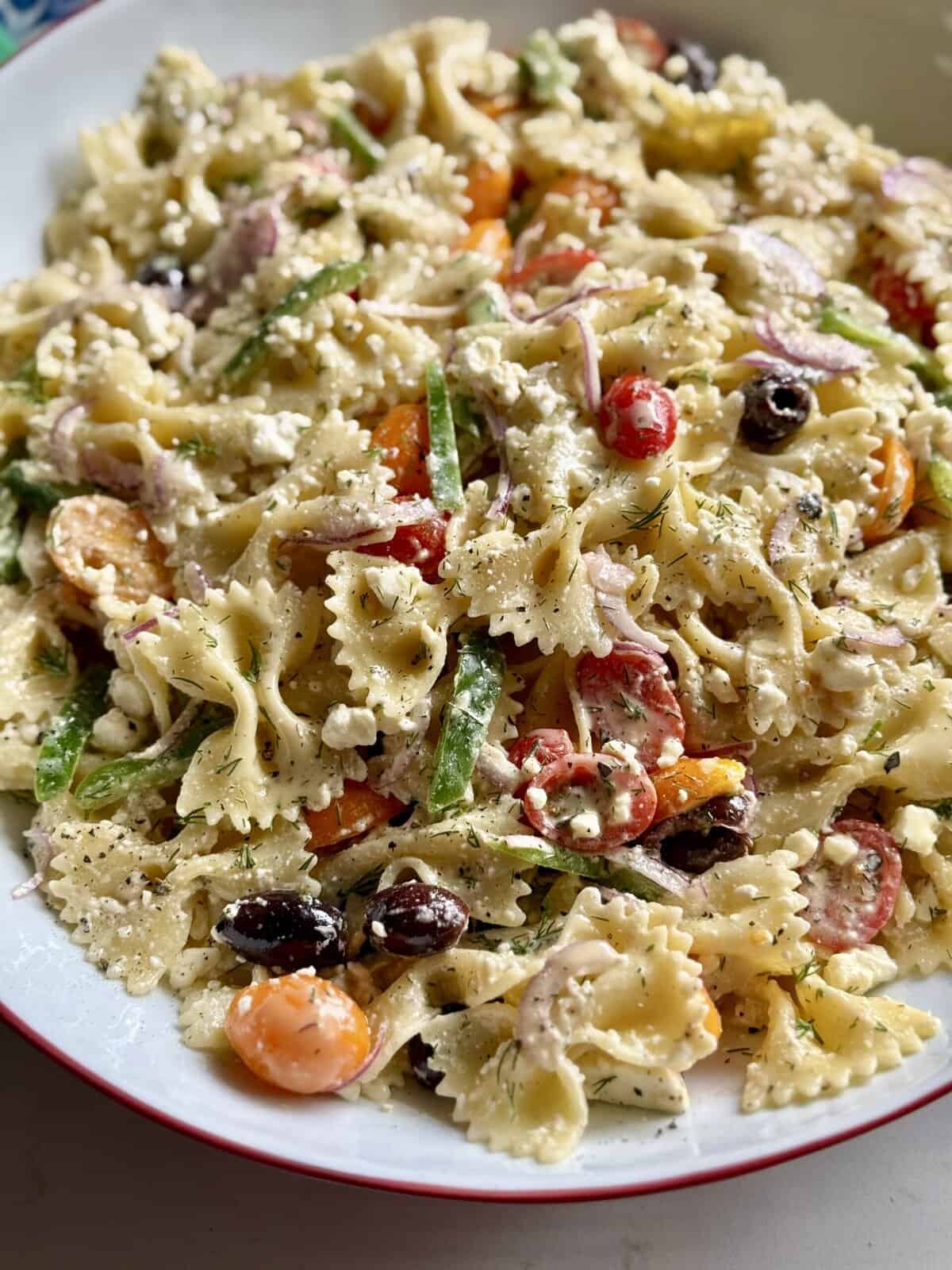 easy greek style pasta salad