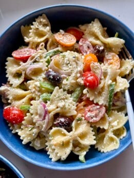easy greek style pasta salad