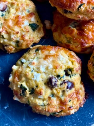 easy spinach and feta egg biscuits