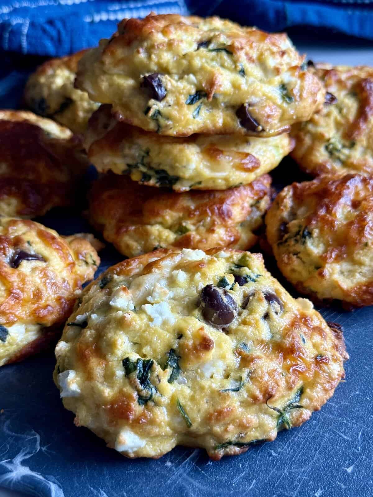easy spinach and feta egg biscuits