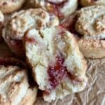 strawberry crumble almond cookies