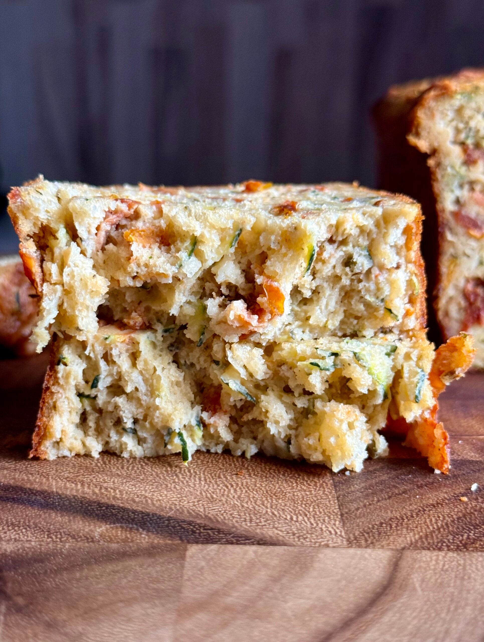 easy sun dried tomato and zucchini bread