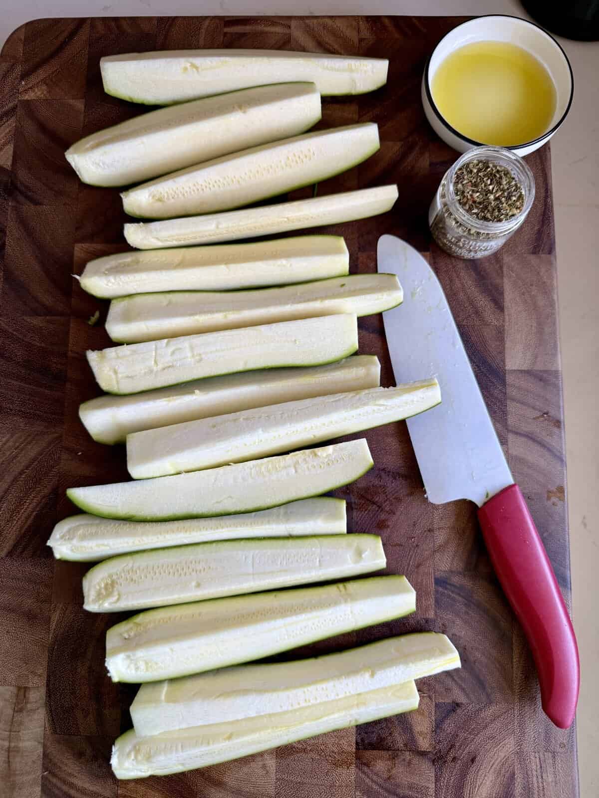 grilled zucchini Greek salad