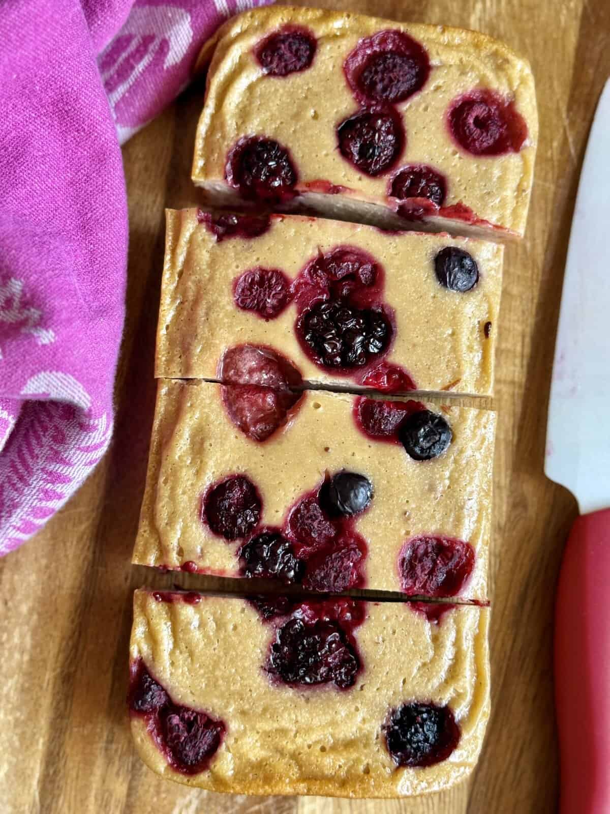 easy baked berry protein pancake