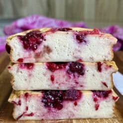 easy baked berry protein pancake
