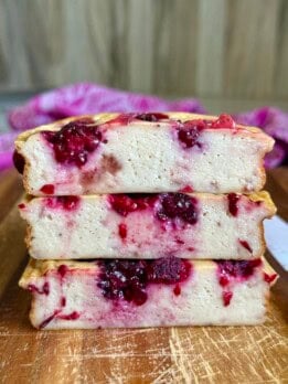 easy baked berry protein pancake