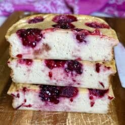 easy baked berry protein pancake