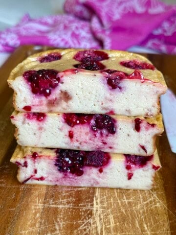 easy baked berry protein pancake