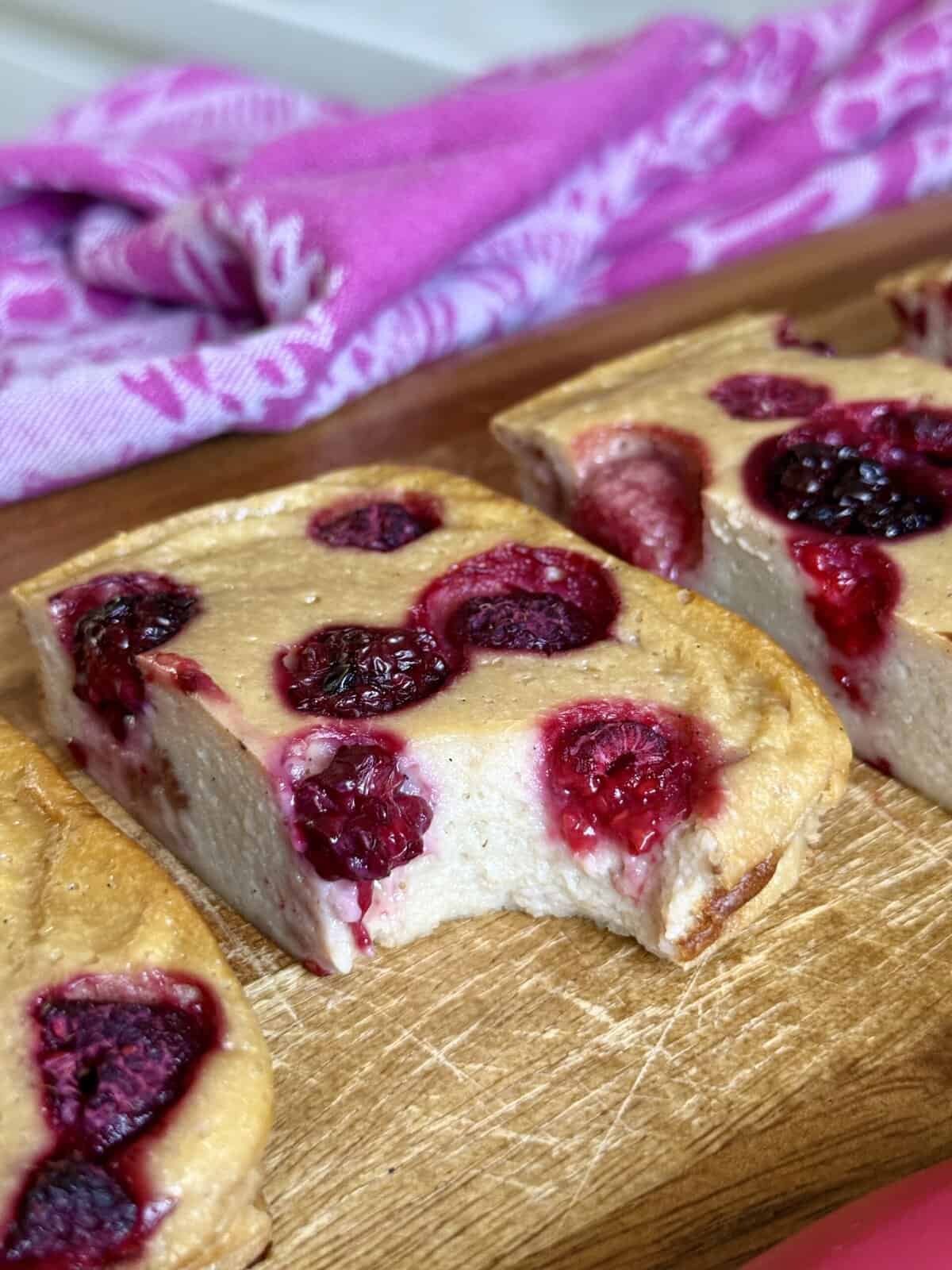 easy baked berry protein pancake