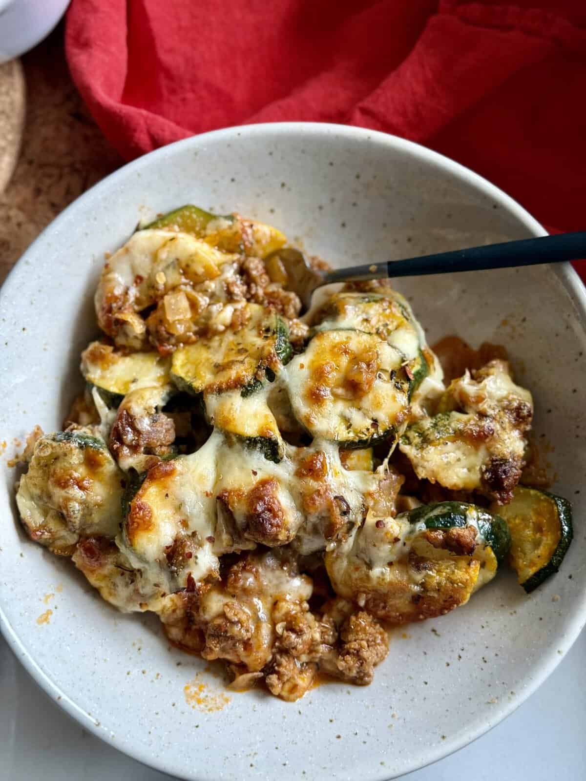 ground beef zucchini bake