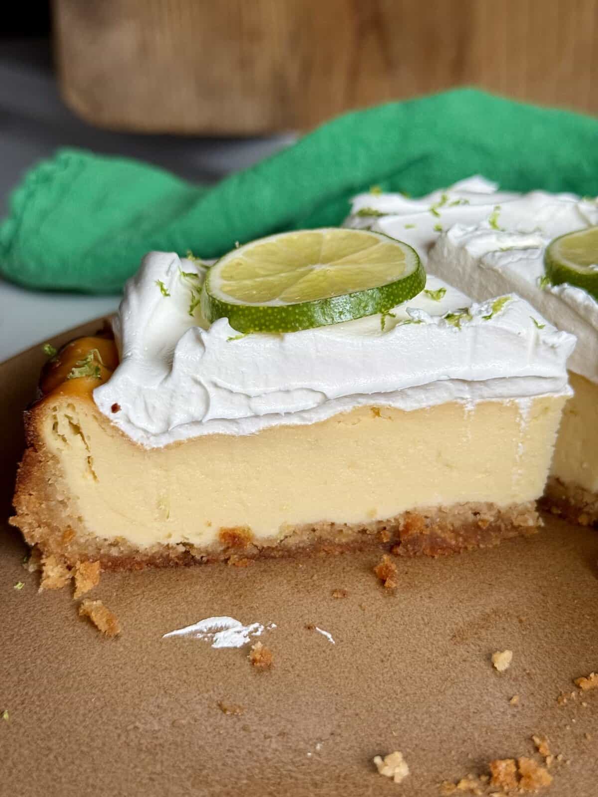 healthy key lime cheesecake