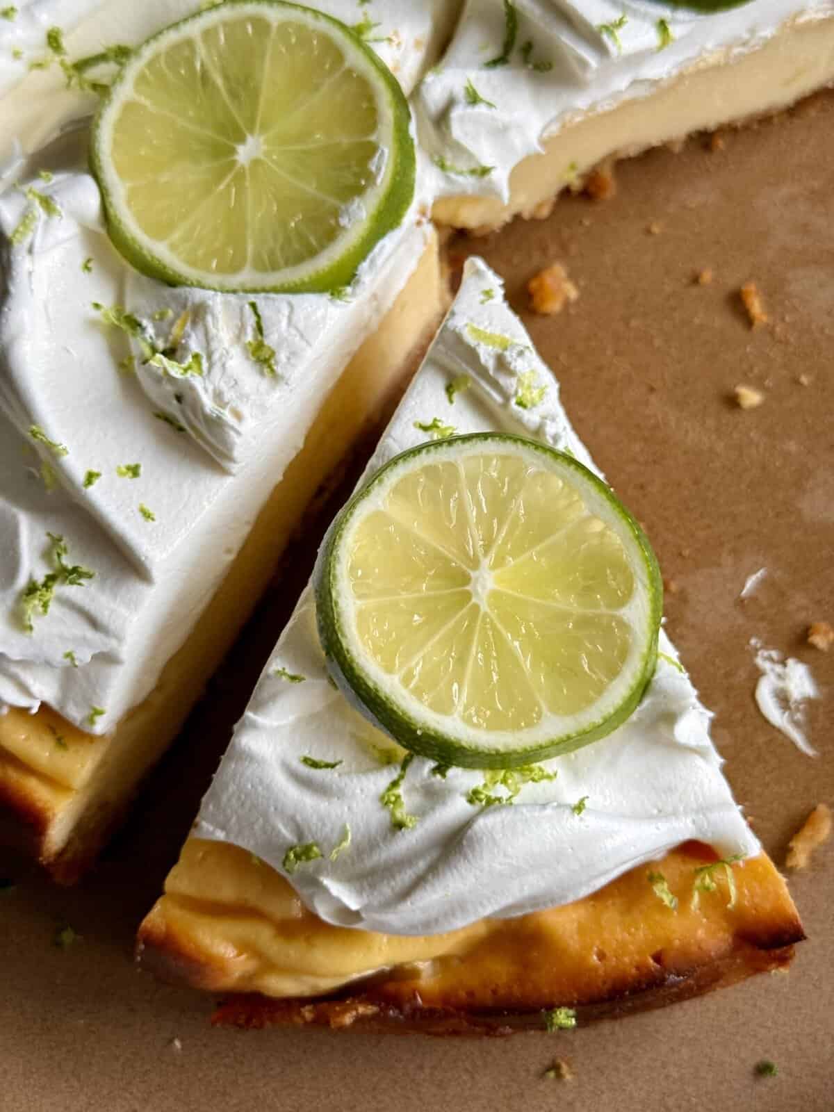 healthy key lime cheesecake