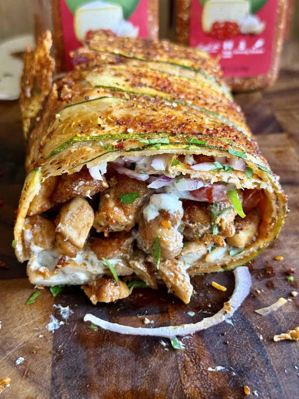 easy gyro zucchini roll
