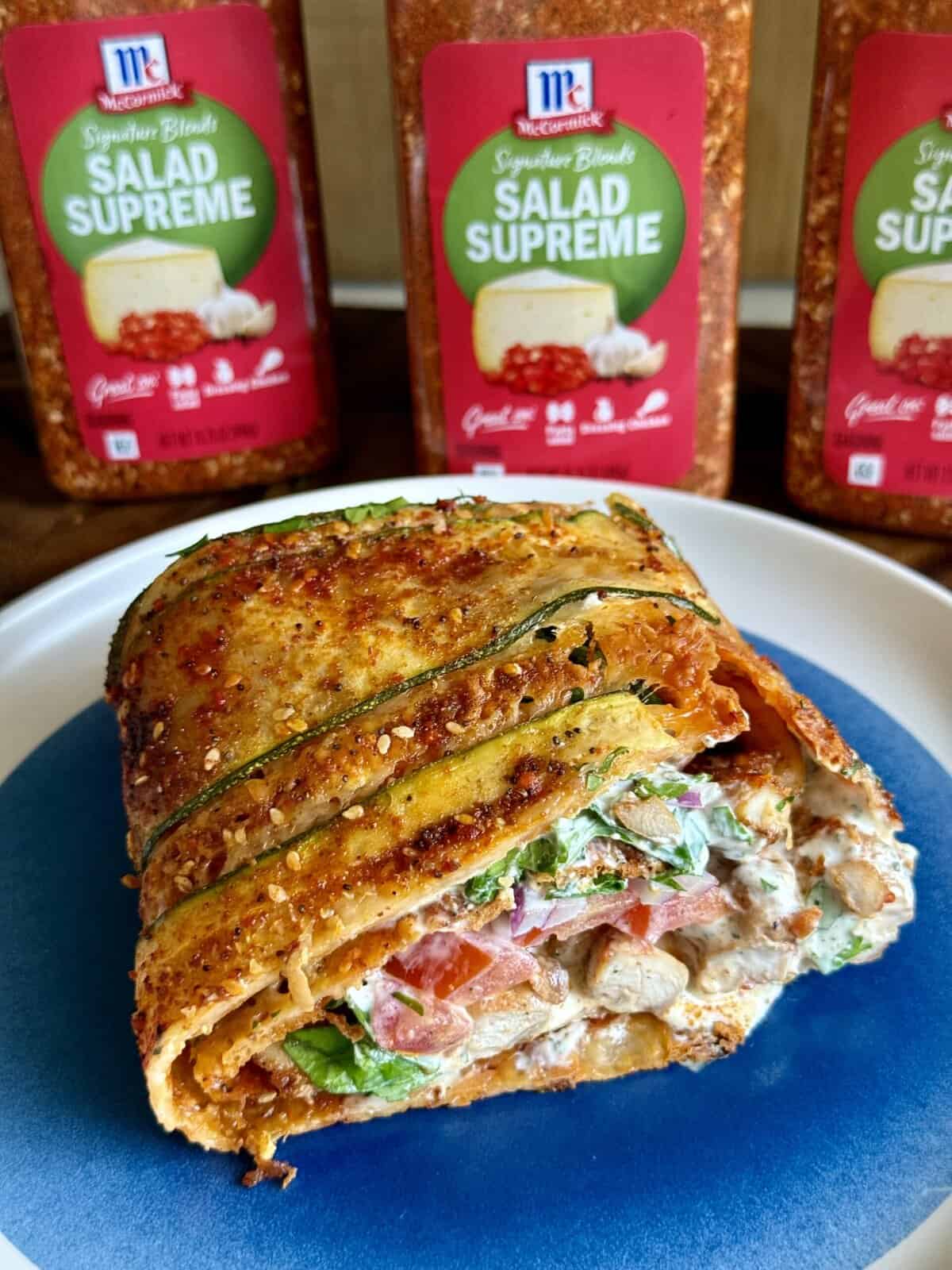 easy gyro zucchini roll