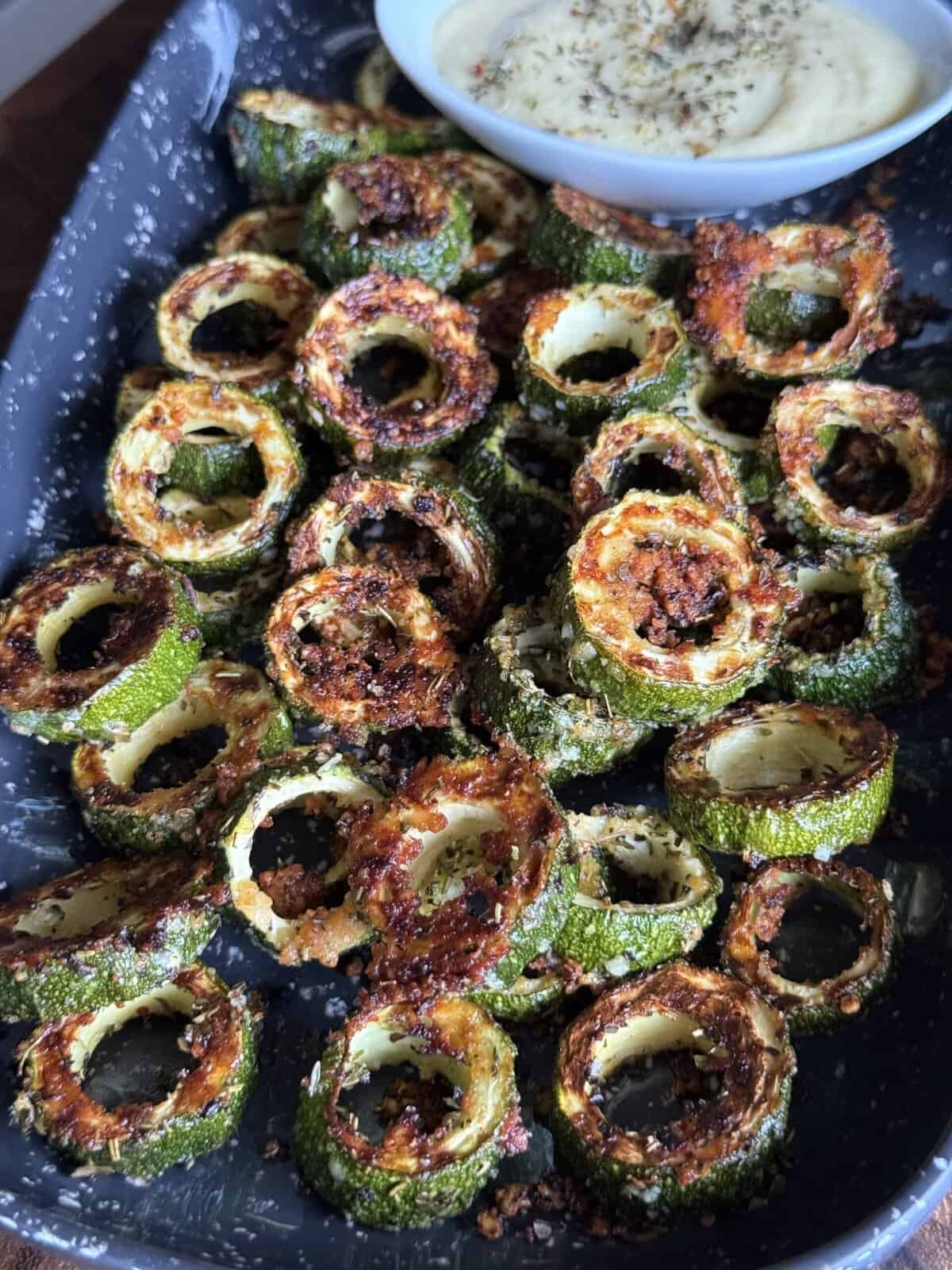 easy parmesan zucchini rings