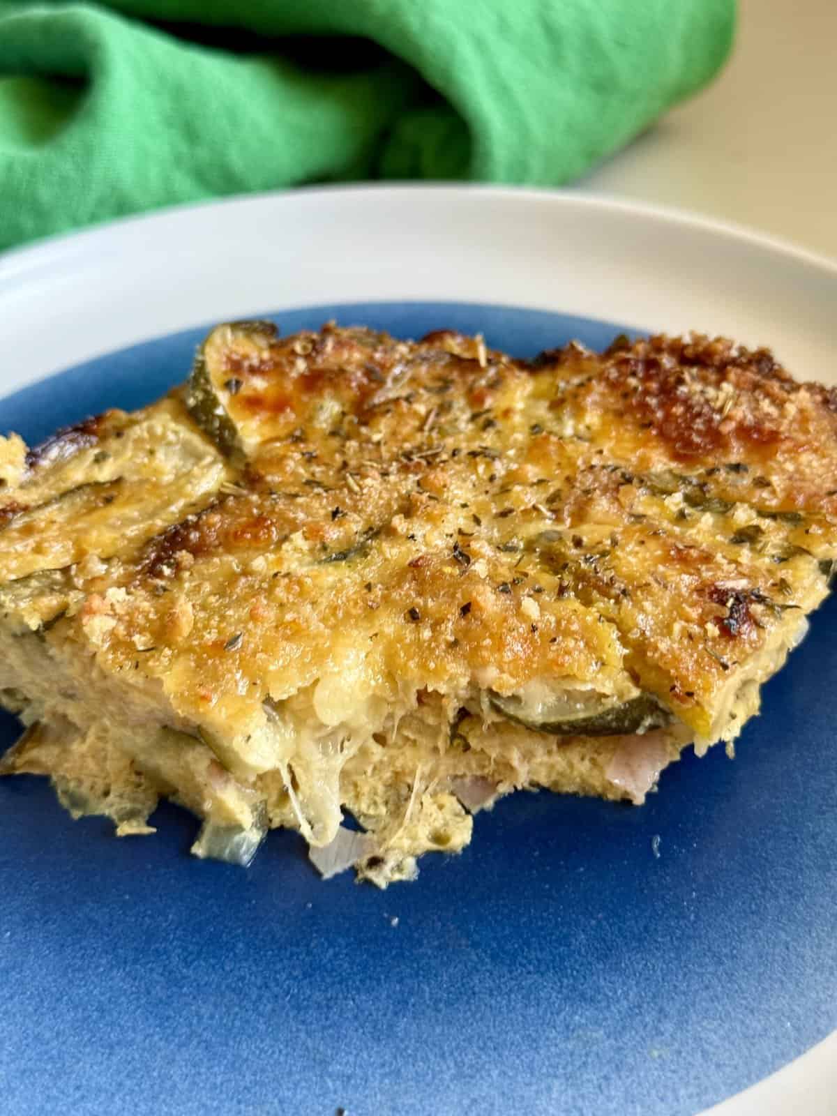 easy ham and cheese zucchini bake