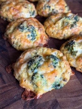 easy broccoli and cheddar egg biscuits